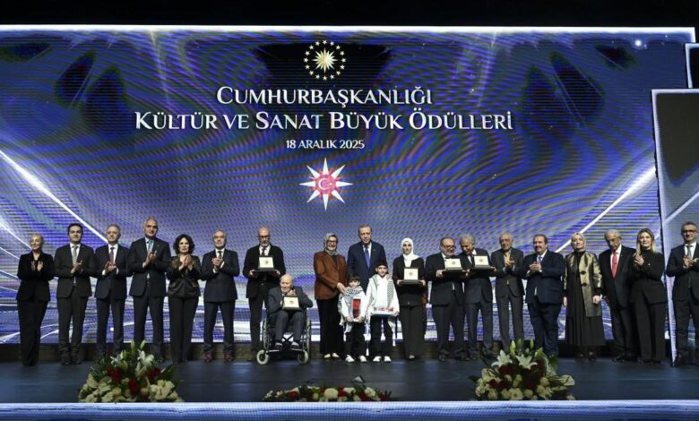 Cumhurbaşkanlığı Kültür ve Sanat Büyük Ödülleri sahiplerine teslim edildi